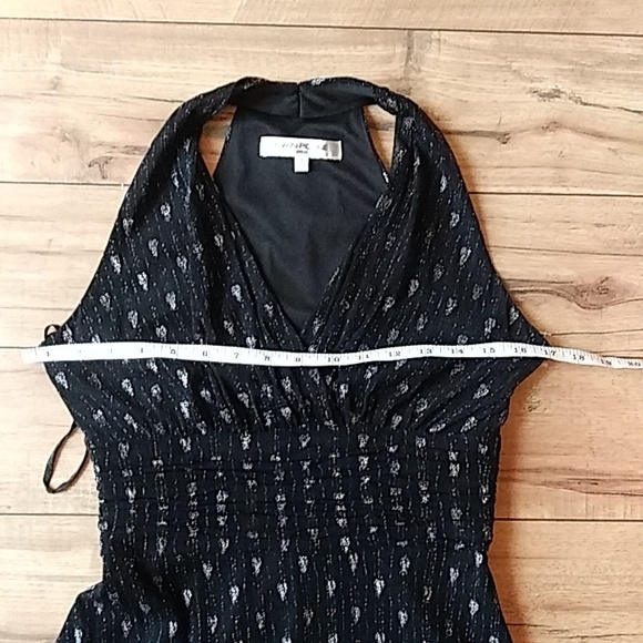 Evan Picone Black And Metallic Halter Cocktail Dress. Size 4 - Picture 15 of 17